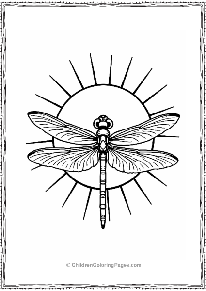 Dragonfly Against A Sunset Free PDF Printable