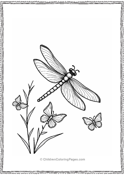 Dragonfly And Butterflies Free PDF Printable