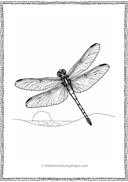 Dragonfly At Sunset Free PDF Printable