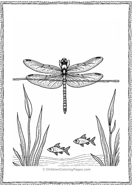 Dragonfly By A Clear Lake Free PDF Printable