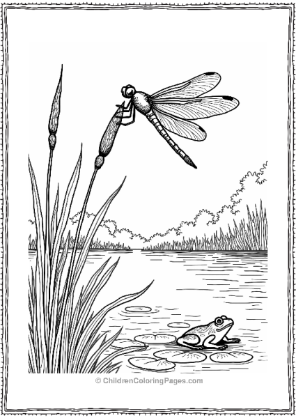 Dragonfly By The Tranquil Lake Free PDF Printable