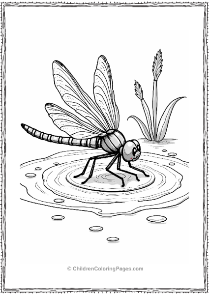 Dragonfly Eggs On Water Free PDF Printable