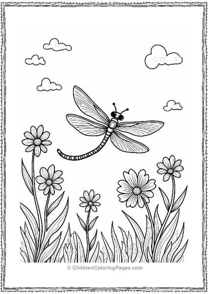 Dragonfly In A Sunny Garden Free PDF Printable