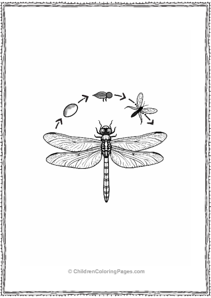 Dragonfly Life Cycle Stages Free PDF Printable