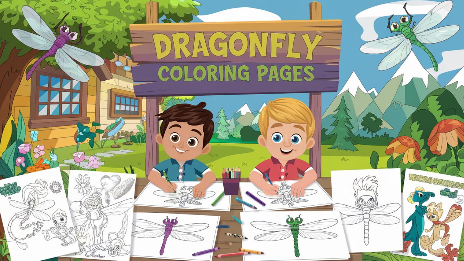 Dragonfly Coloring Pages – Free PDF Printables For Kids🐉✨