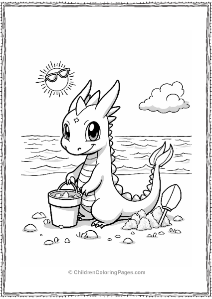 Dragonite Building A Sandcastle On The Beach Free PDF Printable