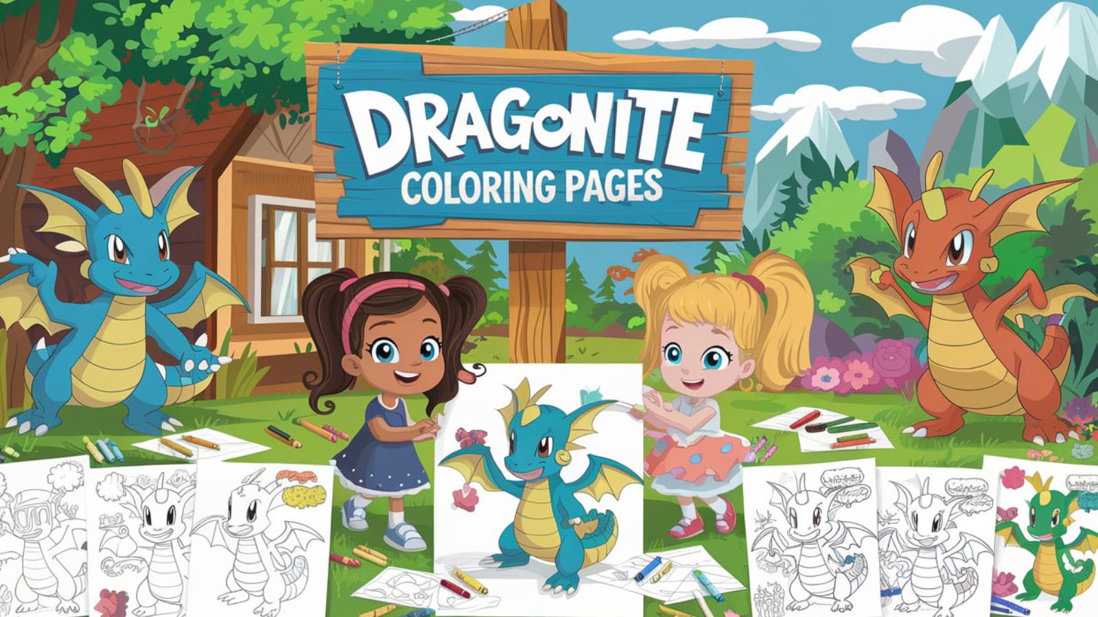 Dragonite Coloring Pages – Free PDF Printables For Kids 🐉