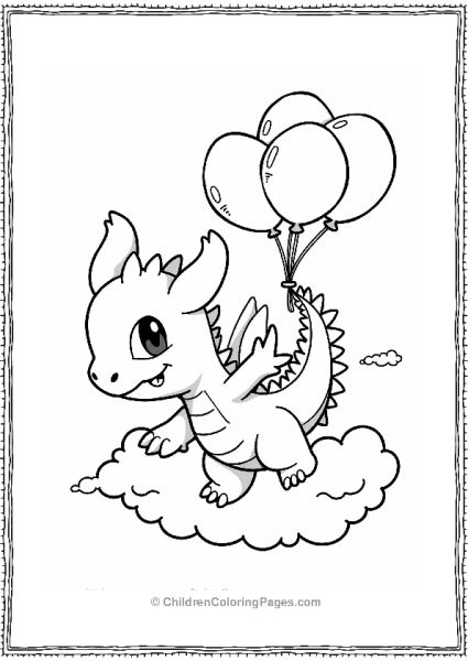 Dragonite Flying With Balloons Free PDF Printable