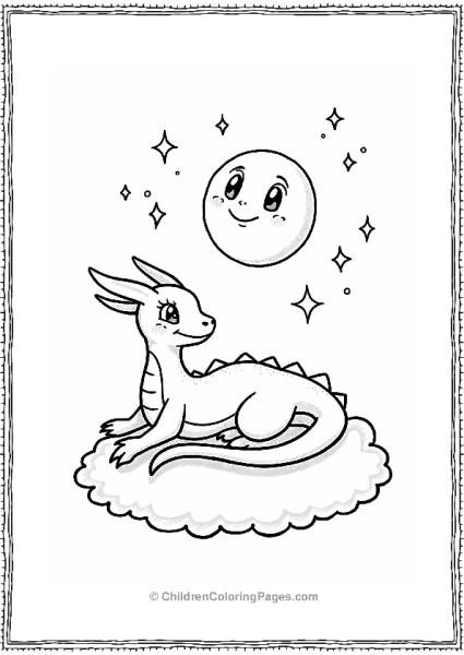 Dragonite Gazing At The Moon Free PDF Printable