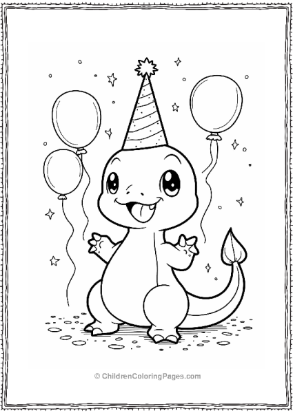 Dragonite With A Party Hat Free PDF Printable