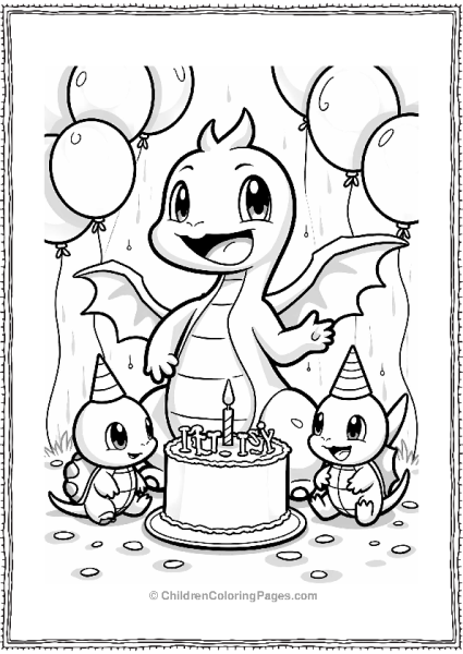 Dragonite’s Birthday Celebration Free PDF Printable