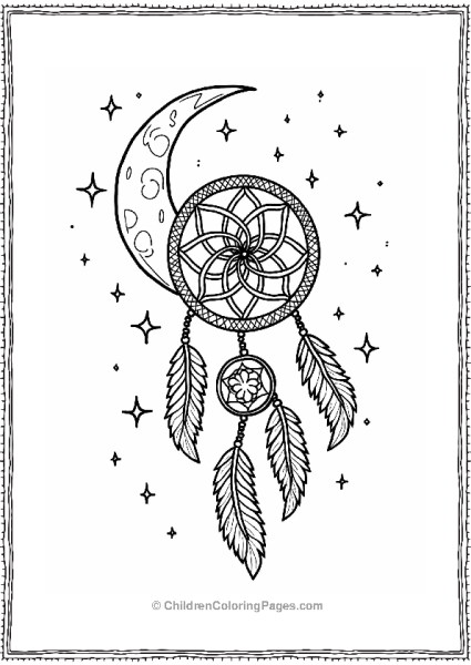 Dream Catcher In A Starry Night Sky Free PDF Printable