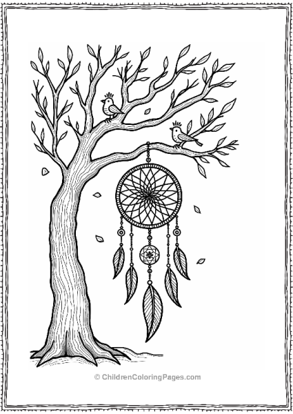 Dreamcatcher In A Whimsical Tree Free PDF Printable