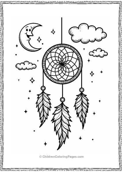 Dreamcatcher In The Night Sky Free PDF Printable