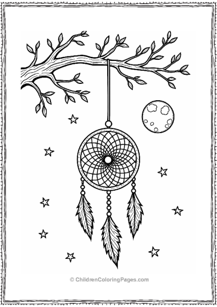 Dreamcatcher Under A Full Moon Free PDF Printable