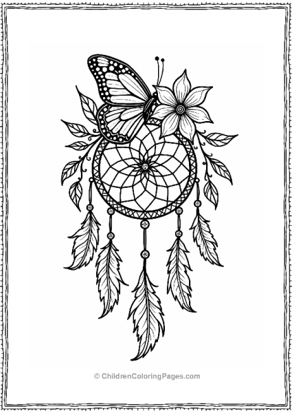 Dreamcatcher With Butterfly Free PDF Printable