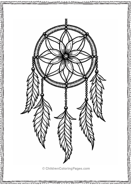 Dreamcatcher With Flowers And Vines Free PDF Printable