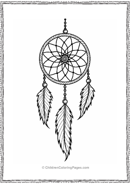 Dreamcatcher With Geometric Pattern Free PDF Printable