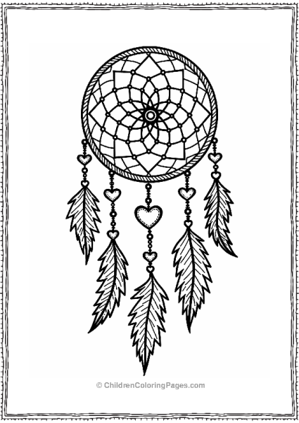 Dreamcatcher With Stars And Hearts Free PDF Printable