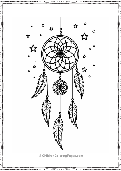 Dreamcatcher With Stars And Moons Free PDF Printable