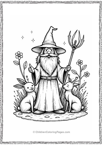 Earth Wizard With Animals Free PDF Printable