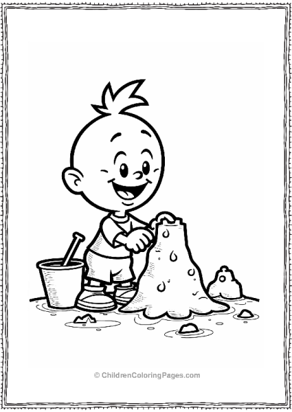 Cartoon Network Ed Building A Sandcastle At The Beach Free PDF Printable