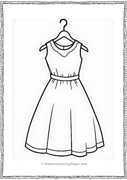 Elegant A Line Dress Illustration Free PDF Printable