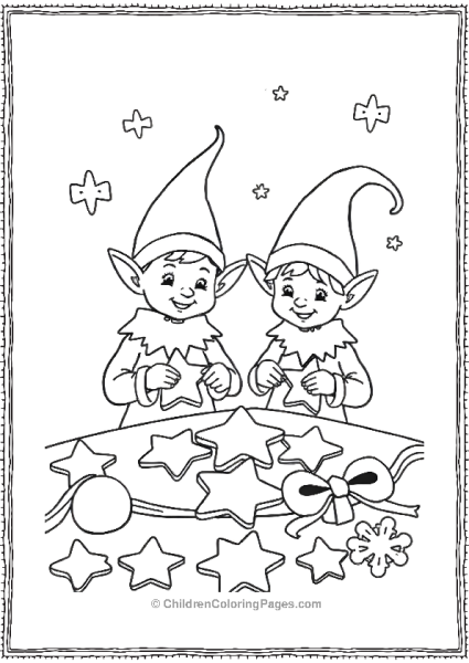 Elves Baking Cookies Free PDF Printable