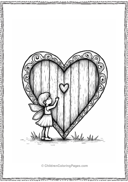 Fairy Tale Heart Door Illustration Free PDF Printable