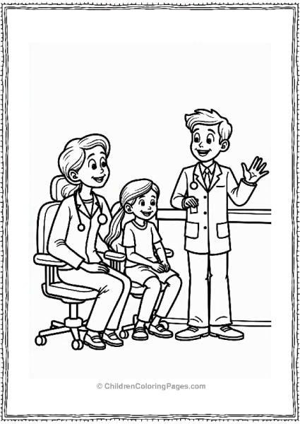 Family At The Dentist Office Free PDF Printable