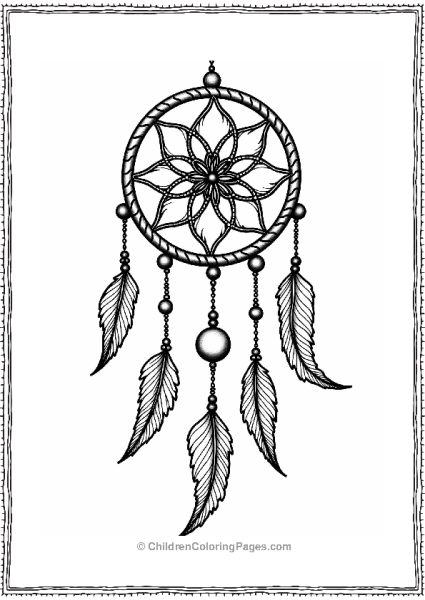 Fantasy Dreamcatcher With Stars And Moons Free PDF Printable