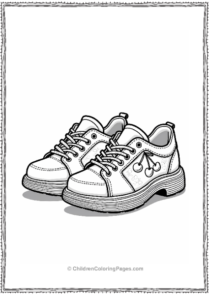 Fashionable Cherry Shoes Free PDF Printable