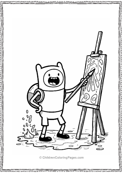 Finn The Artist With A Colorful Canvas Free PDF Printable