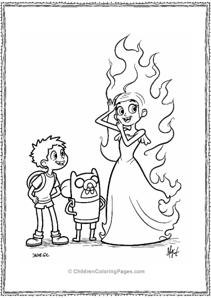 Cartoon Network Flame Princess Creates Fire Shapes Free PDF Printable