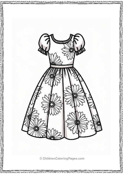 Floral Dress Delight For Kids Free PDF Printable