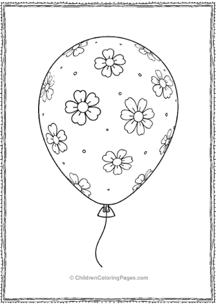 Flower Pattern Balloon Free PDF Printable