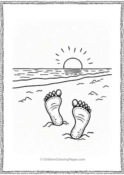 Footprints In The Sand At Sunset Free PDF Printable