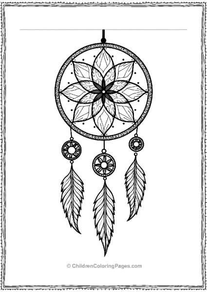 Four Seasons Dreamcatcher Illustration Free PDF Printable