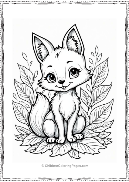 Fox Among Leaves Free PDF Printable