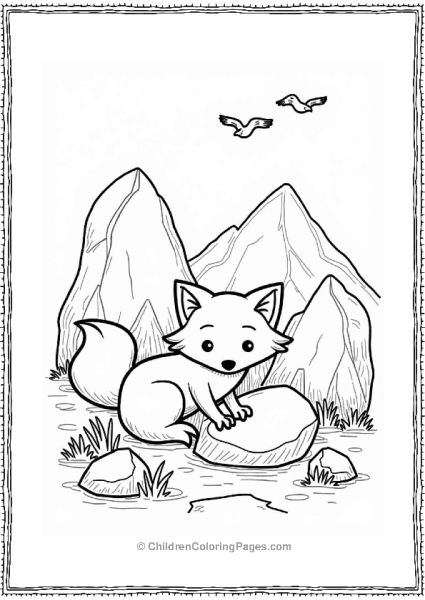 Fox Among Rocks Free PDF Printable