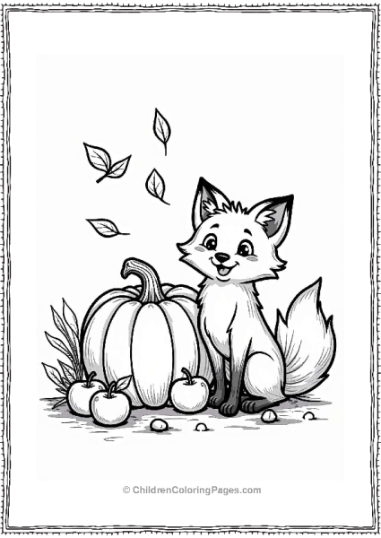 Fox And The Harvest Scene Free PDF Printable