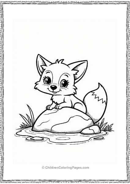 Fox By A Stream Free PDF Printable