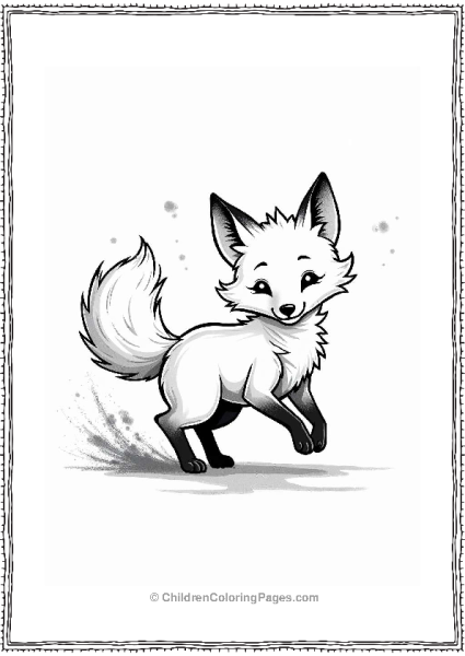 Fox Chasing Its Tail Free PDF Printable