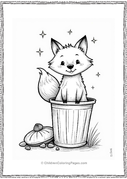 Fox In A Trash Can Free PDF Printable
