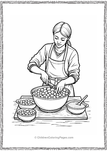 French Nougat Preparation Scene Free PDF Printable