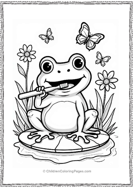 Frog Dentist On A Lily Pad Free PDF Printable