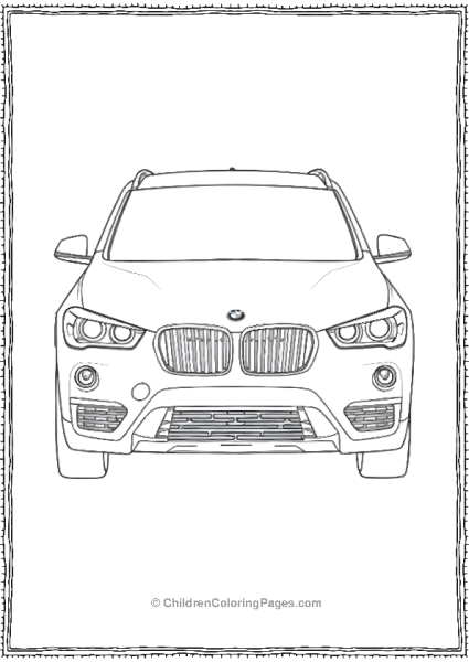 Front End Of BMW X 1 Free PDF Printable