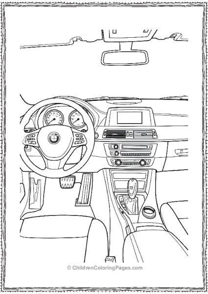 Front Profile Of A BMW Dashboard With Climate Control Free PDF Printable