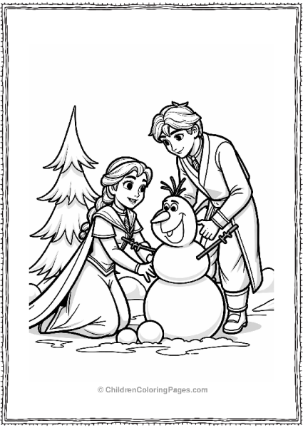 Frozen Anna And Kristoff Building A Snowman Free PDF Printable