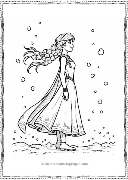 Frozen Anna Facing The Blizzard Free PDF Printable